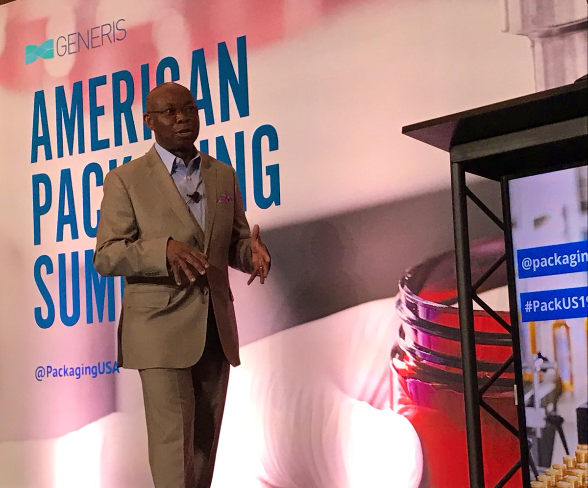ChelseaLabels's tweet photo. First up, Michael Okoroafor from @mccormickspices discusses connected packaging. @PackagingUSA  #packUS19 https://t.co/pekR9h6DUO