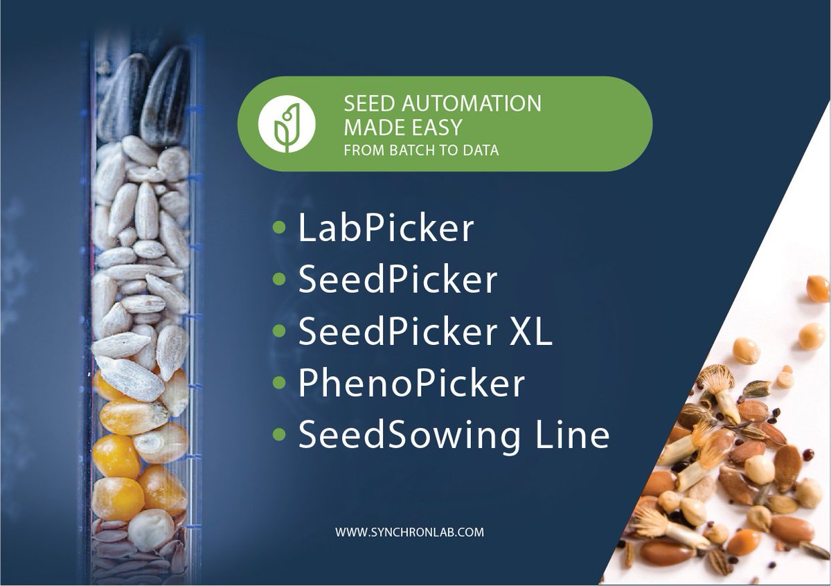 SynchronLab's tweet photo. Our SeedPicker family automates and controls the individualization of your seeds with great accuracy in a fully automated manner. https://t.co/3nIDrR46Zz
#seedautomation #labautomation #synchronlab https://t.co/YiNHGPaKKU