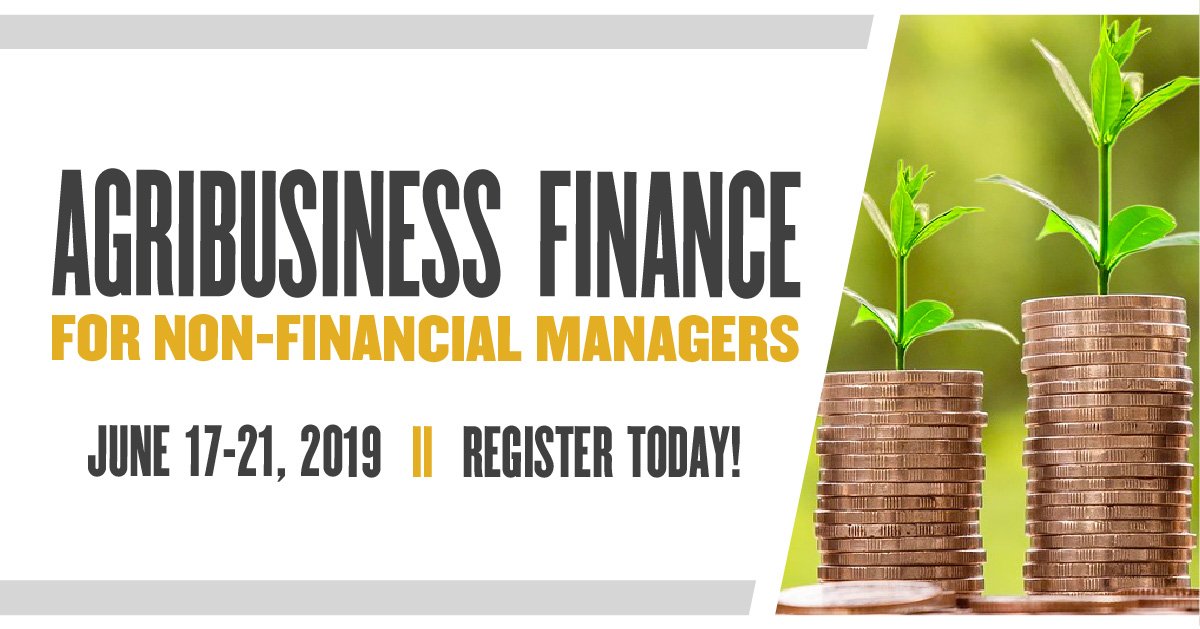 Agribusiness Finance is now 2 parts!
Part 1: Learn to speak your CFO’s language &amp; communicate your area-specific financial goals.
Part 2: Navigate financial forecasting &amp; how to transform marketing analysis to deliver the most value to your customers. 
bit.ly/2ZiVoJ0