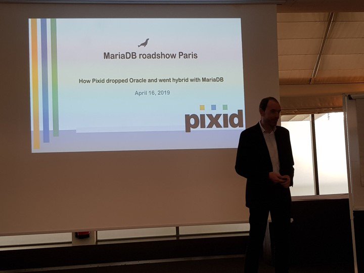 Aujourd'hui, <a href="/AntoineGOSSET1/">Antoine GOSSET</a> et <a href="/JeromeMouret/">Jérôme MOURET</a> étaient présents lors du Roadshow de <a href="/MariaDB_FR/">MariaDB_FR</a> afin d'expliquer comment <a href="/PIXID_Group/">PIXID</a> a migré d'une base de données Oracle vers MySQL puis vers MariaDB.
#data