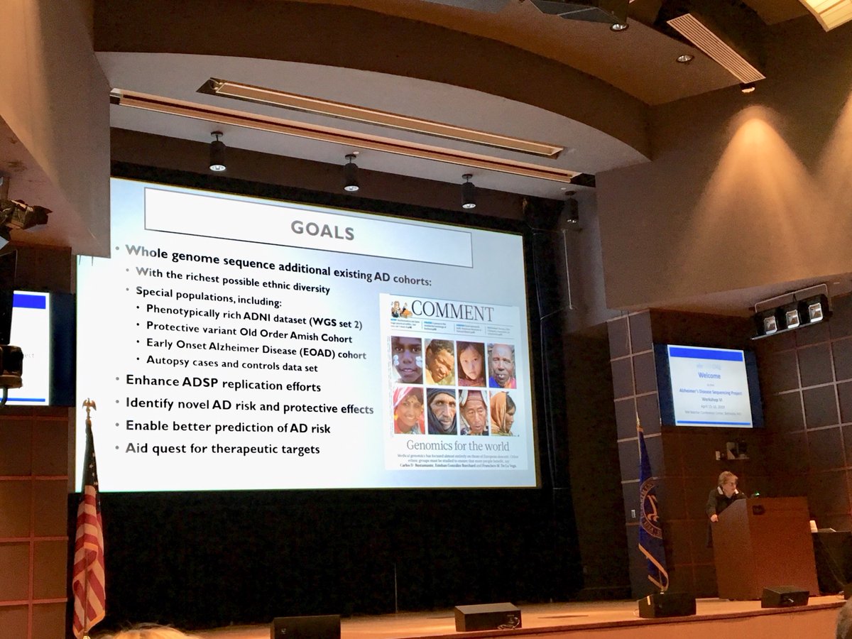 HIHGatUM's tweet image. HIHG Director @pericakvance presents the Alzheimer&apos;s Disease Follow-Up Study (ADSP-FUS) at the annual #ADSP Conference at @NIH