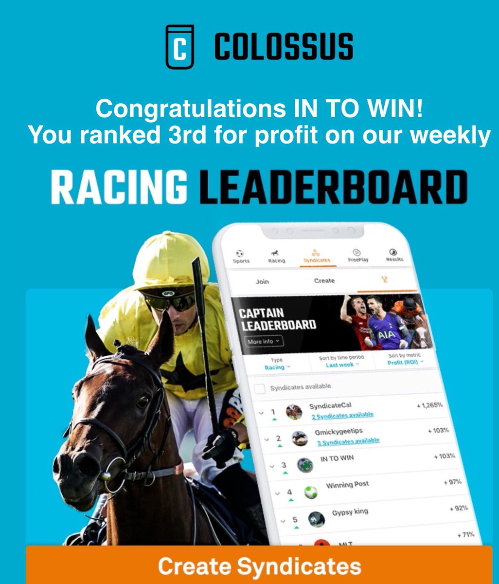 INTOWIN21's tweet image. Watch out for the next #ColossusBets Syndicates! #WeWinTogether
