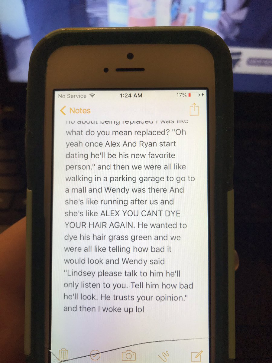 AlexPerryPack's tweet photo. I just turned on my old phone and I went through the notes and well apparently I had a dream FULL of tea in 2016😂 -LC https://t.co/OigXoHx138