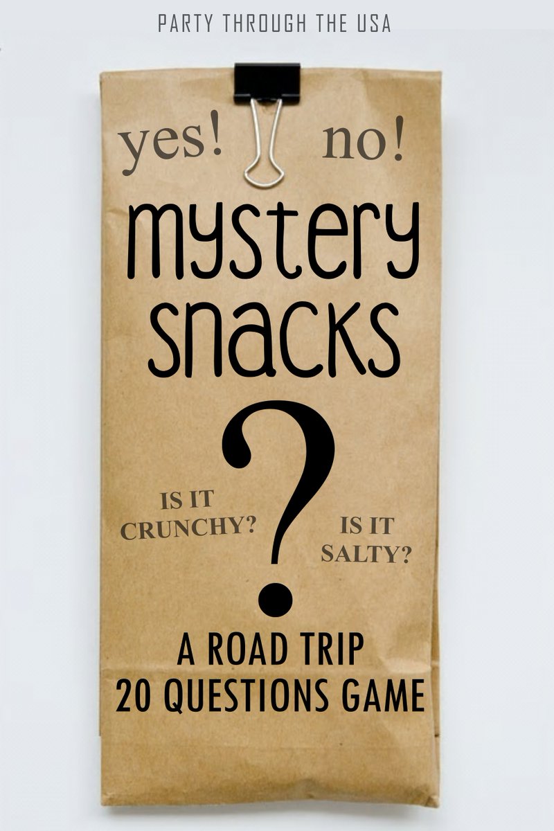 #traveltimetuesday  Mystery Snack road trip game for the whole family.  Can you guess the food?  Get all the details by clicking the link.
shrlc.com/24vUA6c

#TravelTuesday #partyusa #snacks #roadTrip #family #familyvacation