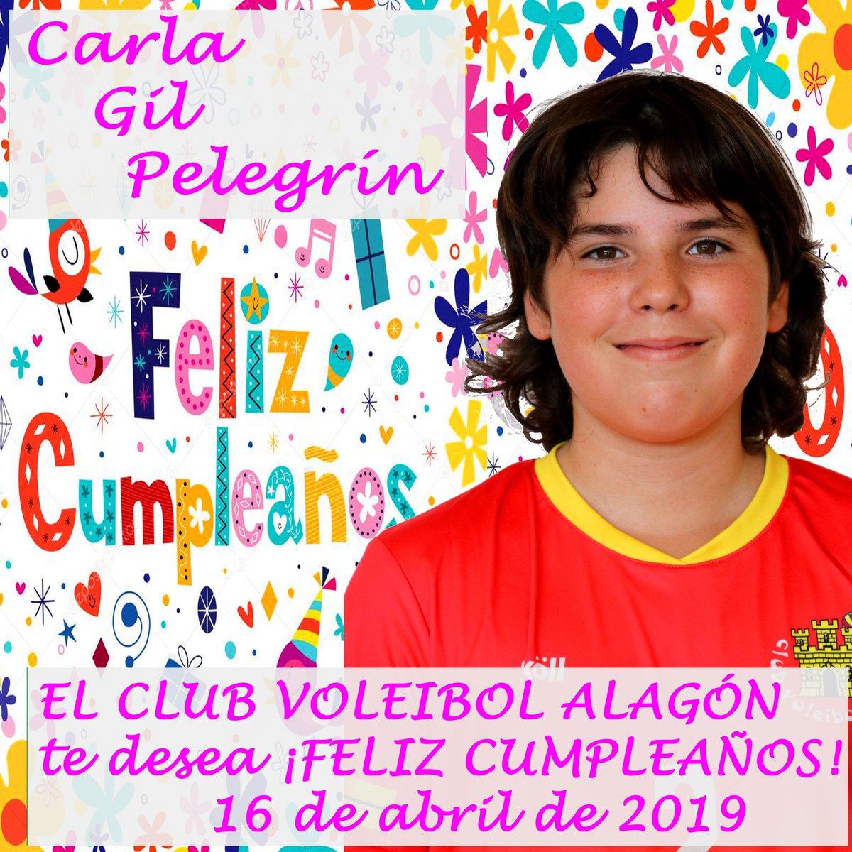 CVAlagon's tweet photo. Hoy estamos de celebración. ¡Felicidades Carla Gil Pelegrín!. ¡Que pases un bonito día! https://t.co/PYwsSItgUT