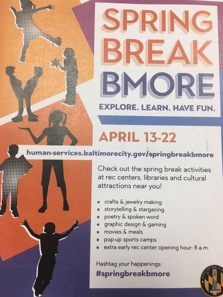 HCABaltimore's tweet photo. #SpringBreakBmore is happening now! https://t.co/l0kxDvxJcy