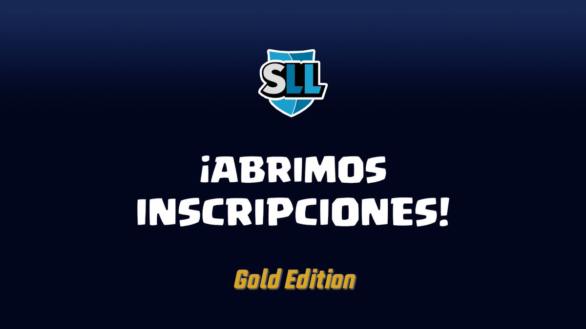 ¡ABRIMOS INSCRIPCIONES!

🔥 ¿Que esperas para participar de la #SLLGold? No te lo podes perder!

➡️ REQUISITOS

▶️ Dar RT y MG
▶️ Mencionar 2 equipos
▶️ Conseguir 20 RT