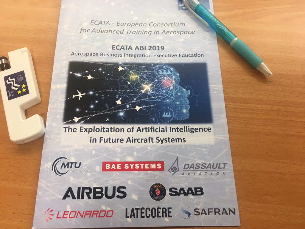 ISAE_officiel's tweet photo. #ECATA ABI 2019 public presentation team projects "The exploitation of #ArtificialIntelligence in future #aircraft systems" #ExecutiveEducation @Leonardo_live @Airbus @BAESystemsplc @Dassault_OnAir @SAFRAN @Saab @LatecoereGroup #MTU https://t.co/VL0WZkmN7B