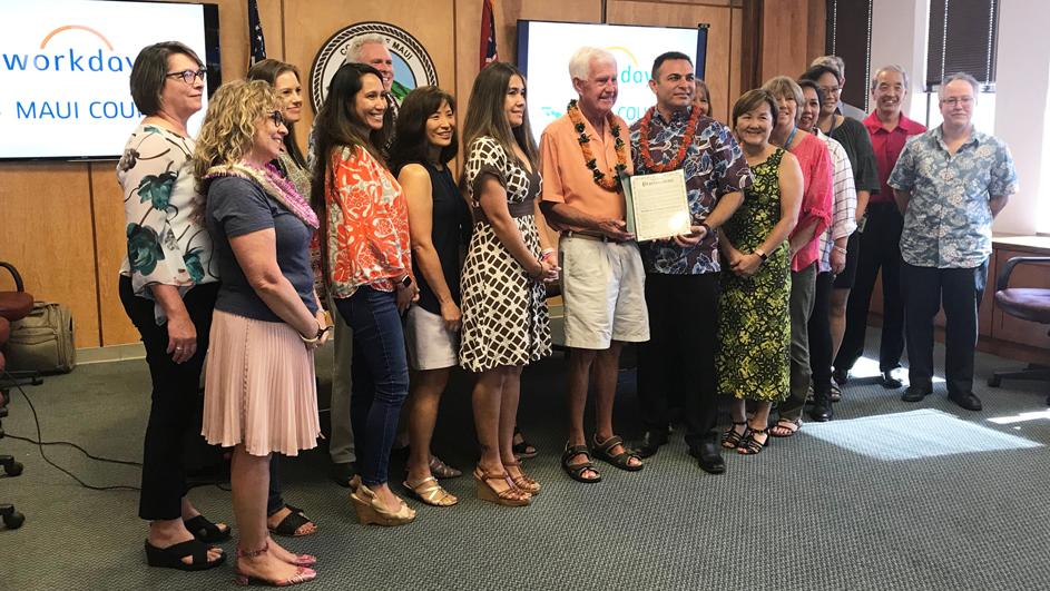 SierraCedar's tweet photo. In honor of its #Workday Go Live, Maui declared April 15 "Workday for Maui County" day! Sierra-Cedar congratulates the team on a successful project!
#WhySCI #SCIGoLives https://t.co/dIuxj28Gf9