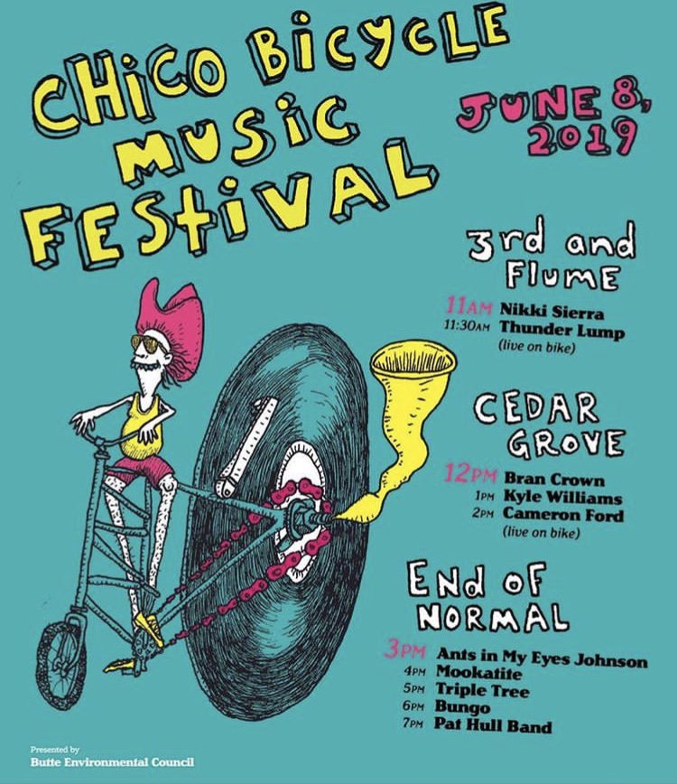 BECprotects's tweet photo. Join BEC for the annual Chico Bicycle Music Festival.
Meet us on bike, Saturday June 8th to kick off this iconic Chico event!
*This event is FREE to the public and a blast for all ages! #ButteEnvironmentalCouncil visit: https://t.co/1nY2yC1gIo https://t.co/HolWfYgc7B