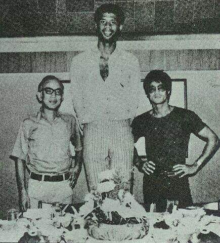 Happy birthday Kareem Abdul Jabbar with Bruce Lee and Raymond Chow on the set of Game of Death 
