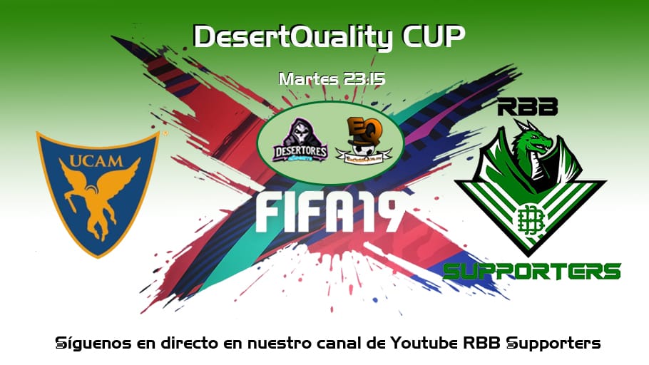 Estos los resultados de la pasada noche en la copa @DesertQuality 
@eSportsLUD 2️⃣-1️⃣ <a href="/RbbSupporters/">RBB Supporters</a> 
<a href="/RbbSupporters/">RBB Supporters</a> 2️⃣-1️⃣ @UCAMeSports 
Esta noche nos enfrentamos en la J5 a <a href="/CFCM_eSports/">CF CALA MILLOR 🎮⚽️</a> y J6 a @UCAMeSports 

<a href="/SkinsYGripsPro/">Skins&Grips Pro™🎮</a> 
<a href="/TuTVPerfecta/">📺TUTV📺</a>