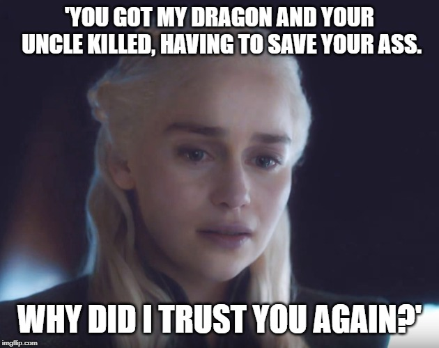 bingeofthrones's tweet photo. #S7E06 #GOT @GameOfThrones 

#Abs and #eyes, #Daenerys, keep focusing on the abs and eyes to distract you from his stupidity. 

#JonSnow #KitHarington #liability #Khaleesi @emiliaclarke #stillbinging #forthethrone, just the #seasonfinale up next, then on to #Season8 @HBO https://t.co/kGQCwPvz8c