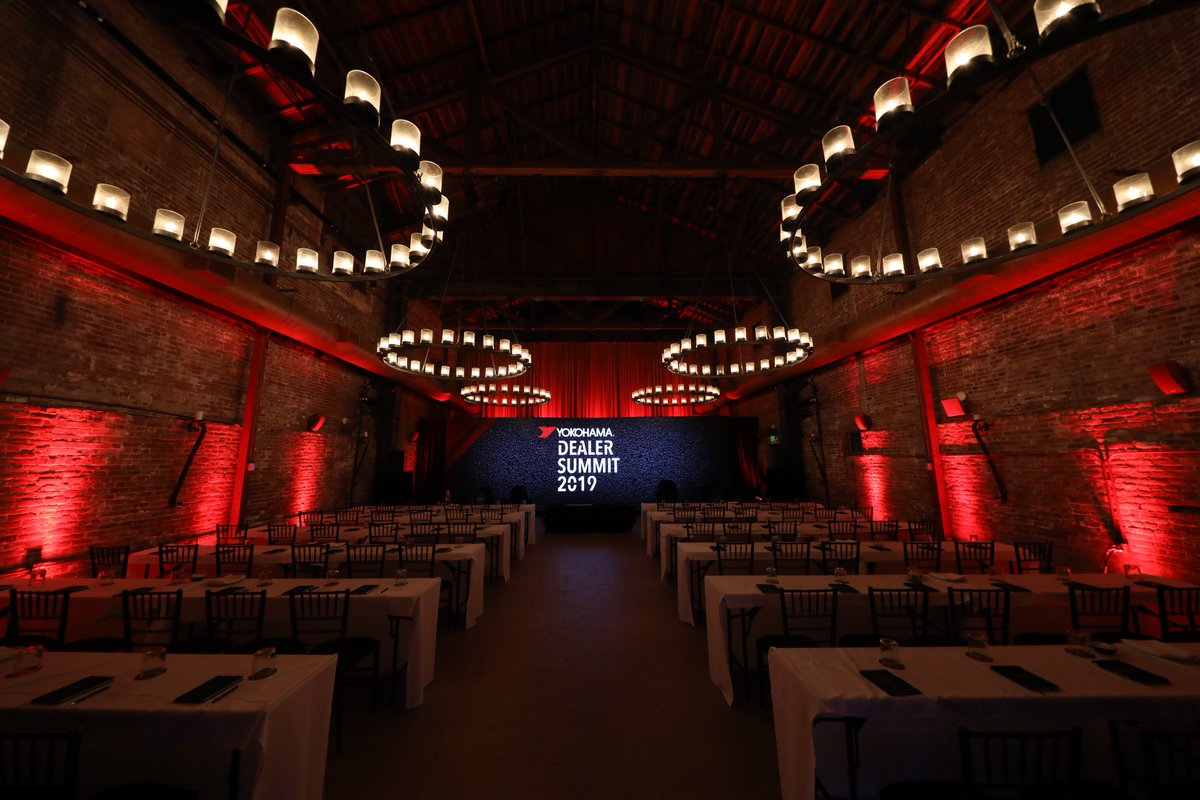ResolutionProd's tweet photo. In collaboration with @legacymarketing, Resolution turned an 1870’s barrel room into #Yokohama’s dealer summit. Event design & concept, staging, LED display, content & animation, run of show, equipment, and labor, were all produced by Resolution.
#ResolutionCHI #ExperienceLegacy https://t.co/TAxSQP3KKC