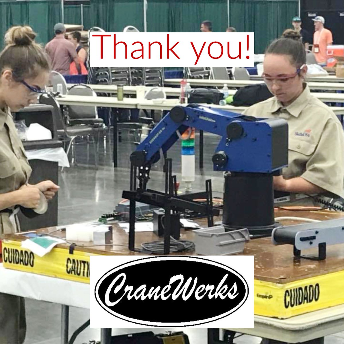 Thank you <a href="/CraneWerks/">CraneWerks</a> for partnering with us for this year's state conference! CraneWerks Inc. 

#skillsusa #INLSC19 #Indiana #Hoosier #skillsusa #skillsusaindiana #cte #youth #students #championsatwork  #INLSC19 #votechworks  #cranewerks #skilledtrades #careers