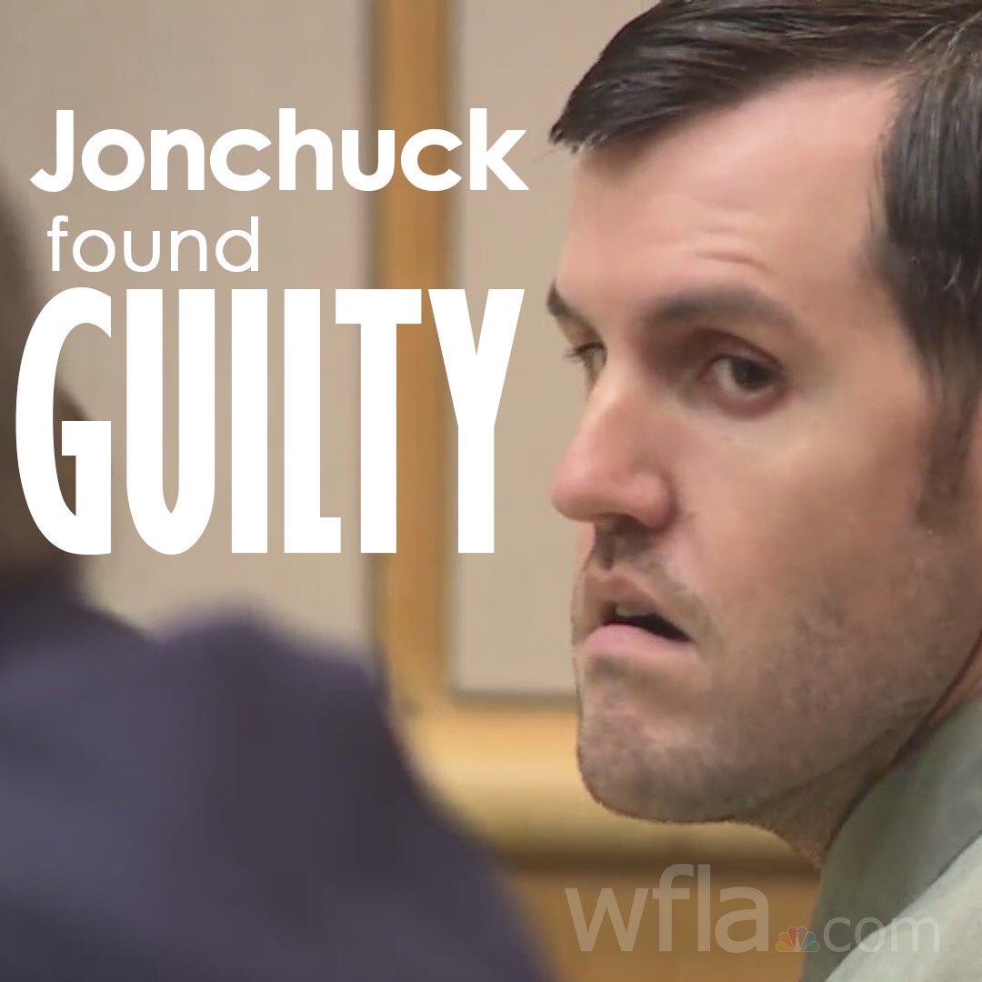 coreydavistv's tweet photo. GUILTY: Jury finds John Jonchuck guilty of first-degree murder for dropping his 5-year-old daughter Phoebe off of a bridge. #TampaBay #JonchuckTrial
https://t.co/3joKJZMHNk https://t.co/pgkgj8YDYP