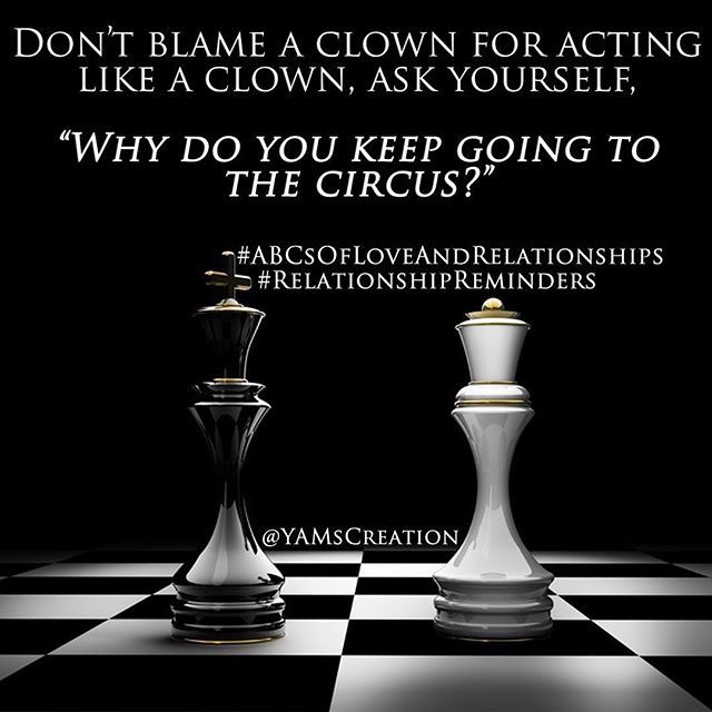 YAMsCreation's tweet image. Unless you are at @UniverSoulCircus or training to be one.... #BlameYourself #yourChoices 
#ABCsOfLoveAndRelationships #GetTheBook #LinkInBio #SomethingToThinkAbout #RelationshipTuesdays #RelationshipReminders #ThisIsAboutUs #DontRunLetsTalk #BuildNotDestroy #DevelopUs #What…