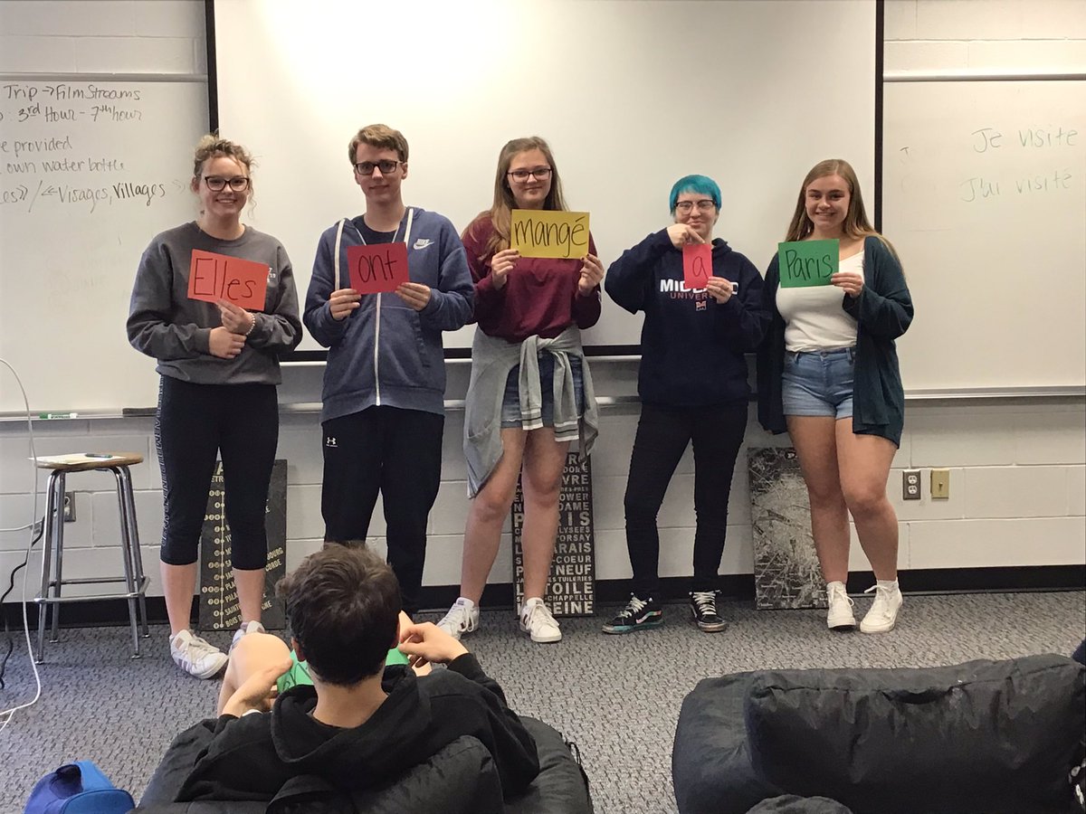 Living sentences to practice the passé composé verb tense in French 2 #dcwestfrench #lepassé