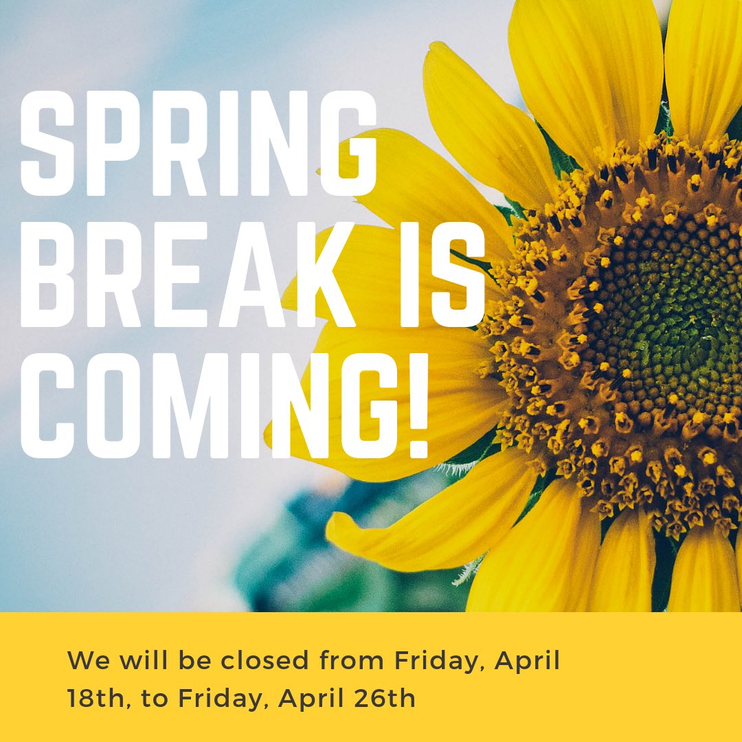 DanceAndArt's tweet photo. We will be closed for Good Friday and Spring Break!  🌞

Register now on our website! ✨link in description✨ 

• @masterpiecestudiosnc •

#masterpiecestudiosnc #masterpiece #dream #create #inspire #dance #art #tumbling #tap #ballet #jazz #modern #hiphop #eph210 https://t.co/1fXXnkxOK2