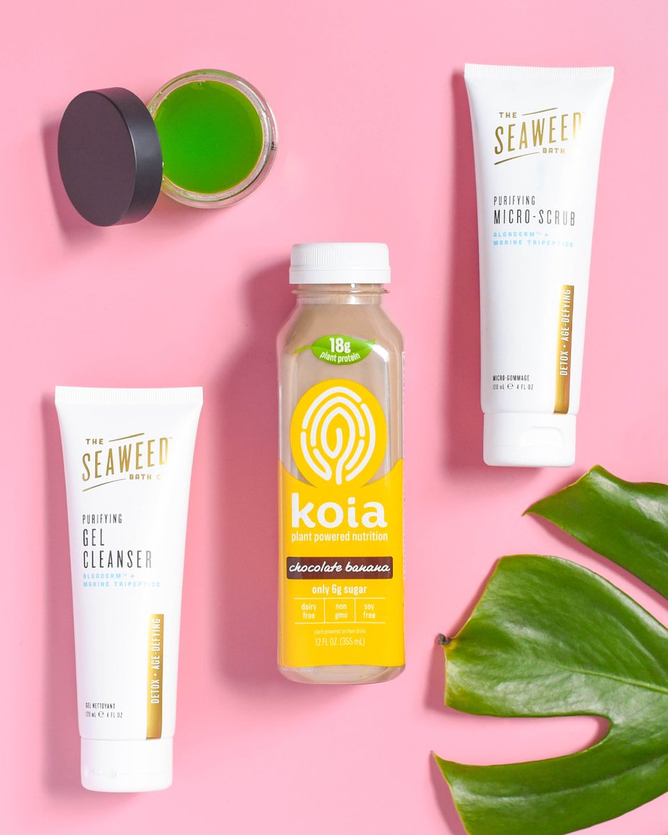 Spring detox in full swing! ☀️🌱We have teamed up with <a href="/SeaweedBathCo/">The Seaweed Bath Co.</a> to set you up for success. Enter to win @drinkkoia to upgrade your protein with plant based drinks and @theseaweedbathco for a set of facial care products. Enter to win on our Instagram! bit.ly/DrinkKoiaIG