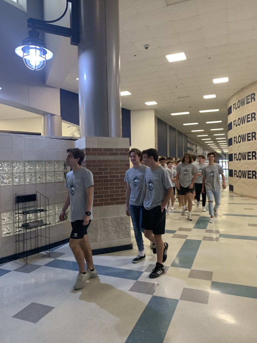 FMJagsSoccer's tweet photo. We are GEORGETOWN bound on Thursday morning. Thank you @FlowerMoundHS @FloMoCheer @FloMoDrums for the great send off to STATE today! #GoJags #playproud #letsfinishthis https://t.co/gHq7ZnindO