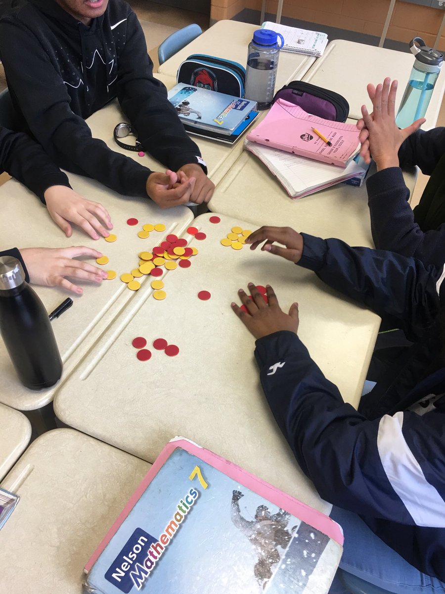 MrsAlvesClass's tweet image. Working in our Math Groups to solve some Integer questions #mathlesson #integers #McGivneyKnights