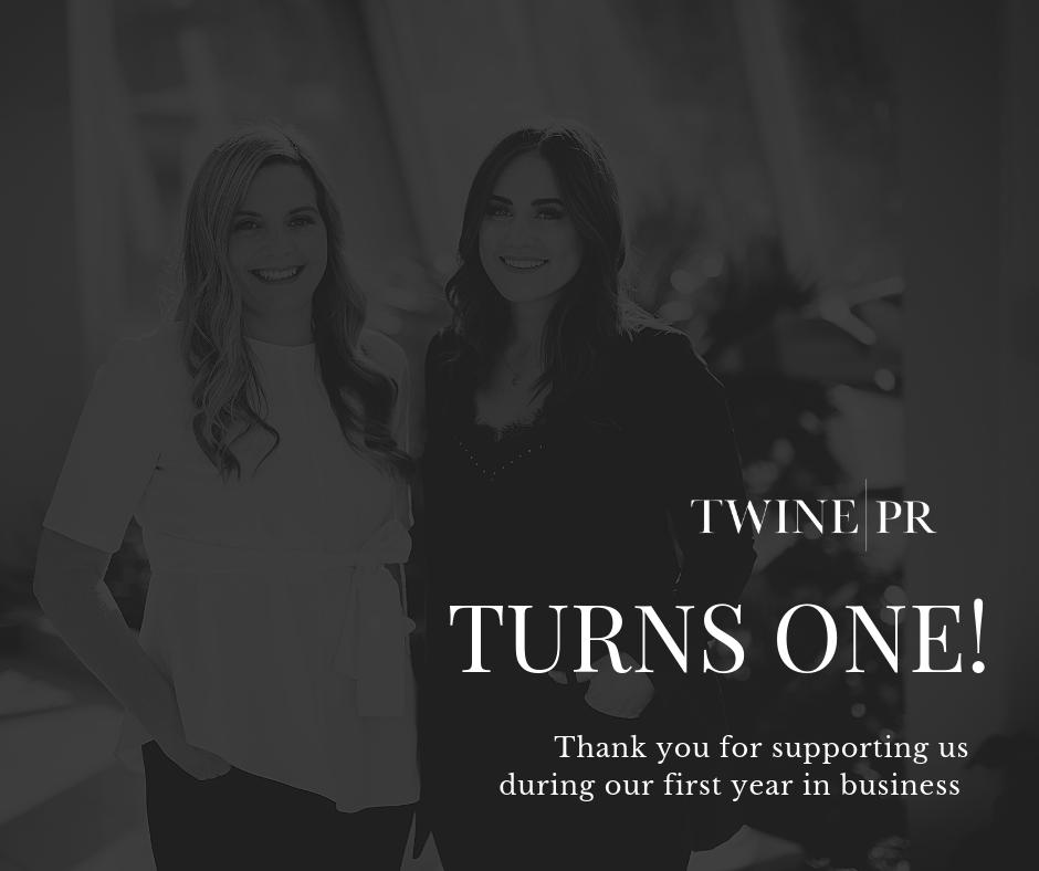 We're proud to say that this week Twine PR turns one!

Throughout the week we’ll be sharing highlights from our first year in business and taking a moment to thank those who have supported us unconditionally along the way.

#twineturnsone