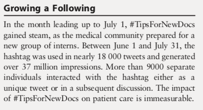 michellebr00ks's tweet photo. It wouldn’t be a good #Tweetshop without this reference to #TipsForNewDocs (PMID 29075404) @kellywongmd @laxswamy @dinkjardine – “The impact of #TipsForNewDocs on patient care is immeasurable.” #AIMW19 #AIMWtweets https://t.co/zPwy5B0w3v