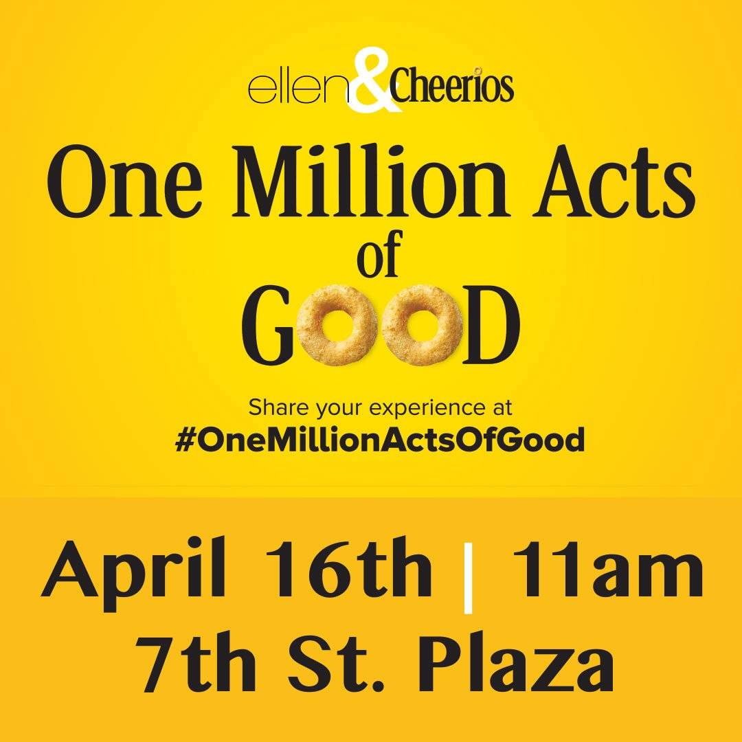 SJSUCares's tweet photo. Volunteer for just 10 minutes today!
SJSU been selected to participate in #OneMillionActsofGood partnered with @TheEllenShow and @Cheerios! Help us pack 200 #MATTERboxes which will be donated to @SJSUFoodPantry
Stop by starting at 11AM on the paseo
@_SpartanEats #SpartanUp https://t.co/9uwfWZjaRM