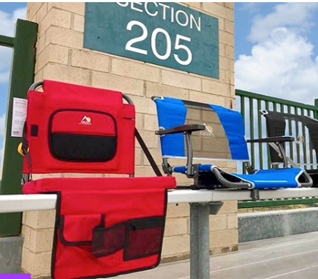 TailgaterMag's tweet photo. Keep your tuckus & back comfy in the bleachers. GCI Big Comfort Stadium Chair clamps to bench, has armrests and even tilts. GCI Bleacher Back Lumbar has extra support and front pouch that holds bevy, phone, etc. https://t.co/LYJUAZGI1j
#stadiumchair #GCIoutdoor #bleacherseat https://t.co/WpL7b6yGY5