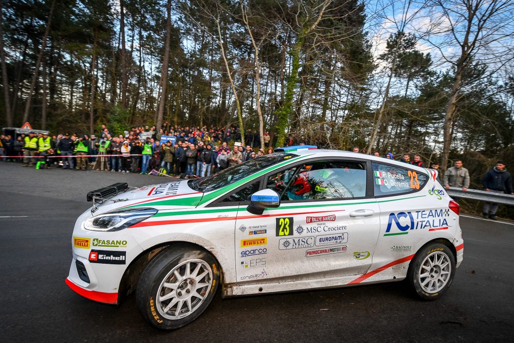 RallyPlus_it's tweet photo. 66° #RallyeSanremo, traguardo raggiunto per #PasqualePucella https://t.co/i8bPWPONav #CIR #AciTeamItalia #ACISport #CIRJunior https://t.co/qGWWrsGBIu
