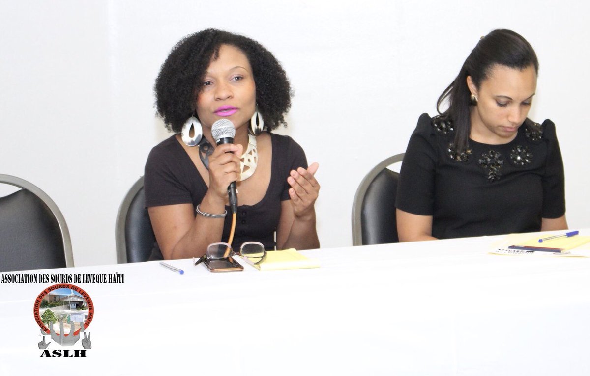 joanngarnier's tweet photo. With #DRFGrantee @aslevequehaiti2 & guests including Haitian National Police & a representative of the Industrial Park, talking about #CRPD provisions on #women & #girls with a focus on #AccessToJustice #ProtectionAgainstAbuse & #Violence #WomenWithDisabilities @DisabRightsFund https://t.co/KQZVRUbK9P