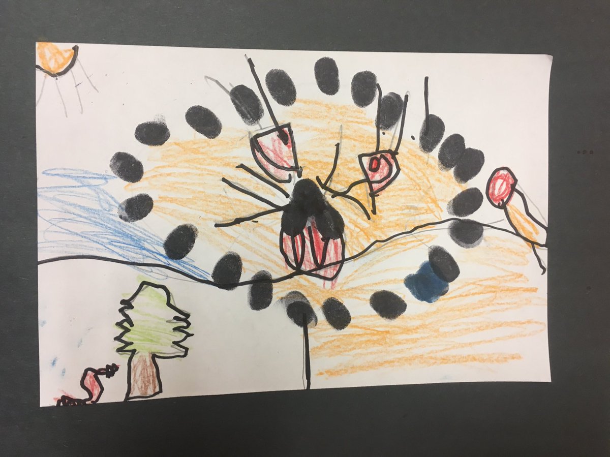 I am loving these thumbprint lions inspired by Ed Emberley! #teamfox #cobbARTrocks
