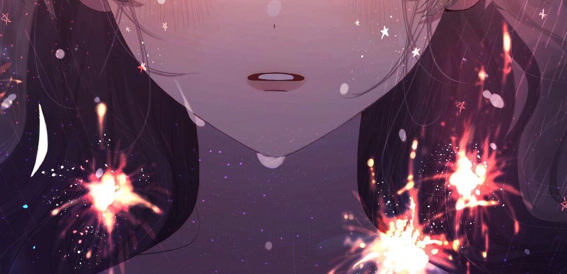 1girl solo fireworks parted lips close-up sparkler long hair  illustration images