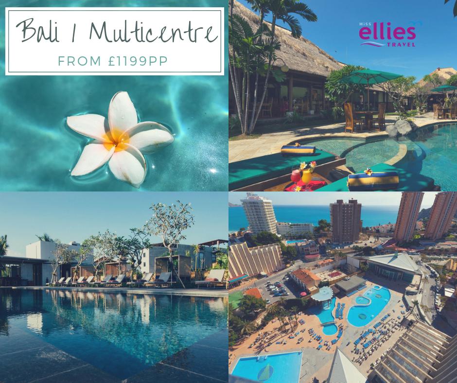 Bali Multi 🌴

4th February '20

4 nights | Desamuda Villa &amp; resort Seminyak | B&amp;B
2 nights | Bisma Eight Ubud | B&amp;B
 - This hotel has its very own infinity pool balanced over the Bali Jungle!
4 nights | Grand Bali | Nusa Dua | Room only
Incl all private transfers

From £1199pp