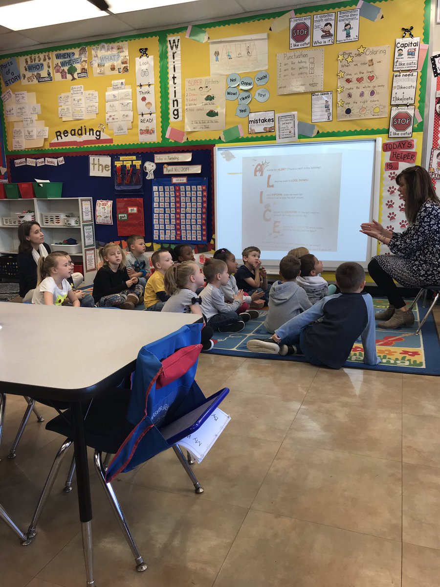 WMelemschool's tweet photo. All classrooms were visited today by Mrs. Brunetto or Mrs. Smeltzer (our ALICE instructors) to teach the appropriate counter content. To learn more about ALICE visit: https://t.co/AnZrCICDpW @ALICEtraining https://t.co/oNpOtugIjY