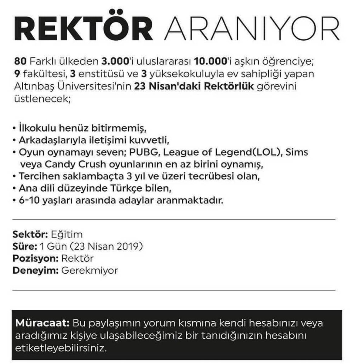 Rektör Aranıyor 

#HerşeyÇokGüzelOlacak #HukukunPeşindeyiz #NotreDame #NeverEnough