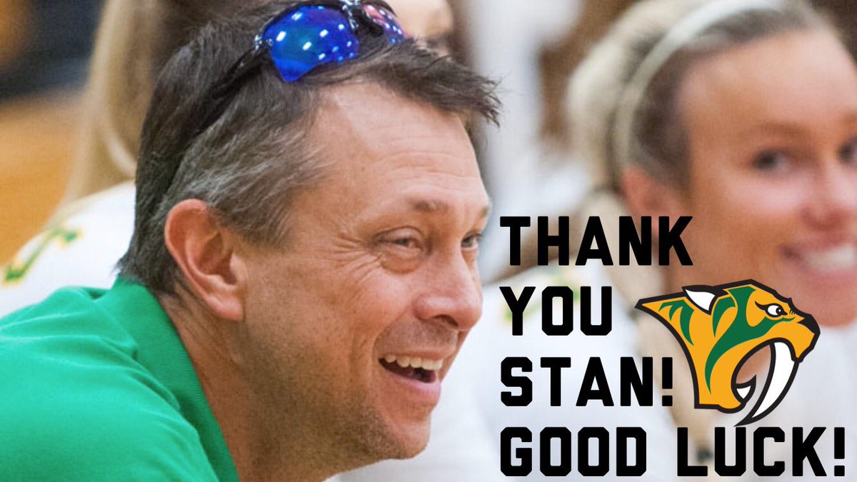 STMoreAD's tweet photo. We’d like to thank Stan for four wonderful years as the leader of @STMVolleyball1 ! As a Saber, Stan compiled a record of 129-30, a state championship in 2017, &amp; a third place state finish last year.  We wish Stan &amp; his family the best of luck! 
We are now accepting applications. https://t.co/NA6Ro10PRN