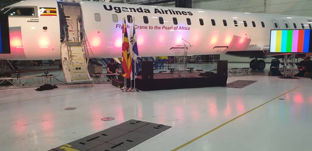UG_Airlines's tweet photo. Handover Ceremony of the 2 Bombardier  CRJ900 Aircrafts to Uganda Airlines. Going live at 8pm https://t.co/0etLxW3okR