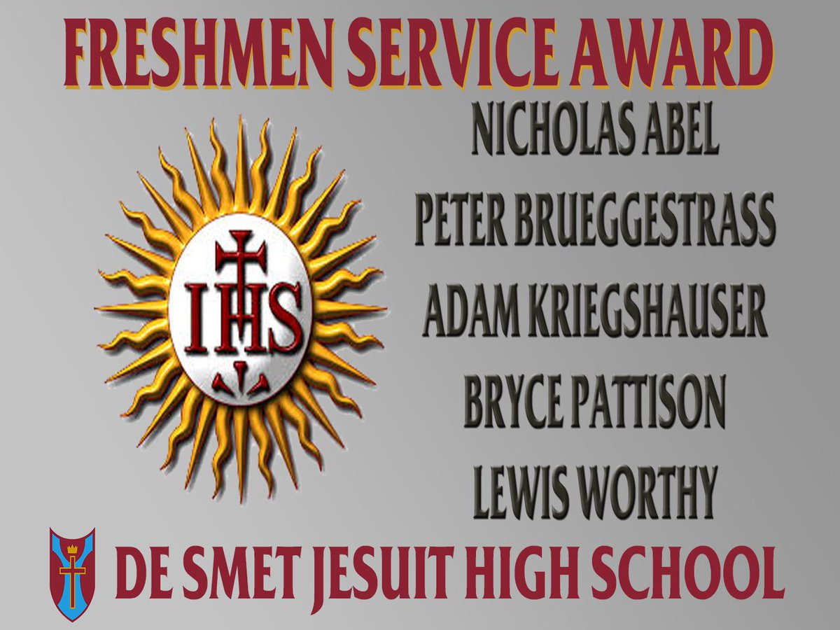 DeSmetJesuitHS's tweet image. Congratulations to all our underclassmen on receiving the #service award for modeling what it means to be a #Man4Others #AMDG #DSJAwards