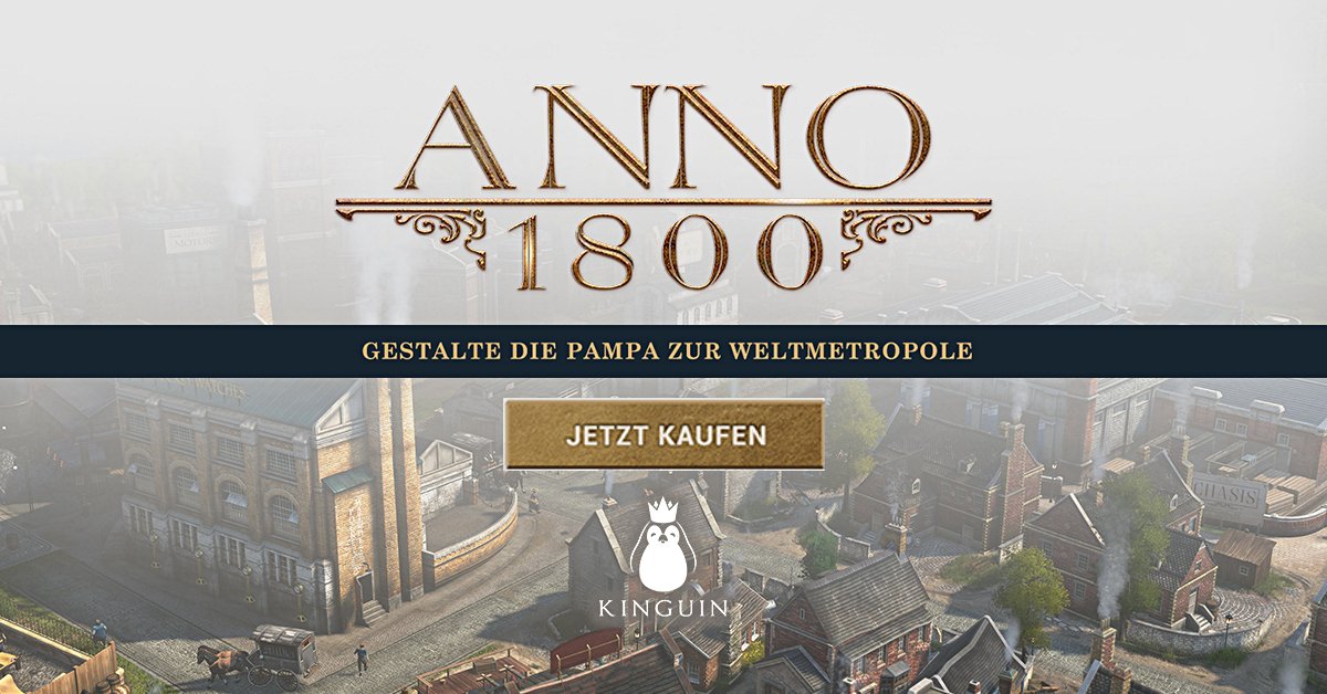 #Anno1800 - sofort lieferbar auf Kinguin!
kingu.in/1lg6
Ob Visionär, Ausbeuter, Eroberer oder Befreier - du allein entscheidest zum Beginn des industriellen Zeitalters.