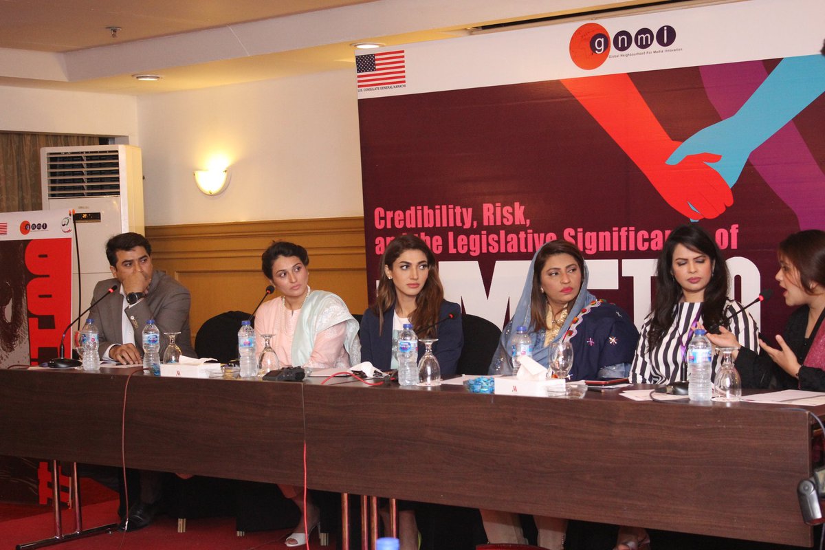 MediaSpringPk's tweet photo. Global Neighbourhood For Media Innovation Discuss Credibility, Risk and Legislative Significance of #MeToo Movement in Pakistan
Event Report: https://t.co/L6dP8HmAwl
#LabKushai #GNMI https://t.co/1OcFbkzl9t