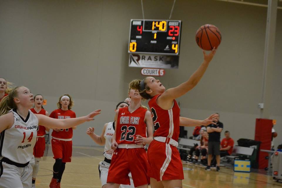 Maddie, from Gibson Southern, had a great USJN tournament getting better and better as the weekend went on.  She did her best Reggie Miller imitation hitting 3 3 pointers in a 1 minute period against Grand Park Premier.