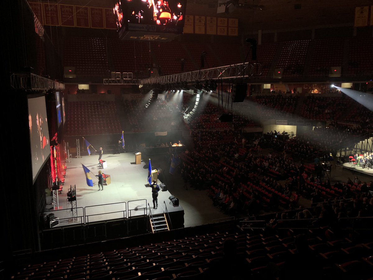 Enjoyed helping to kick off the 2nd session of the 91st Iowa FFA Leadership Conference this morning! Just imagine what these young people will accomplish! <a href="/iowaffa/">Iowa FFA Association</a> #FFAJustOne #iowaAg 🌱