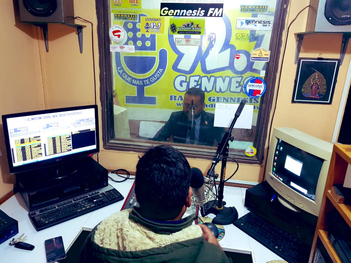 Manu_Nanjari's tweet photo. Hoy en #RadioGennesis dando a conocer el lanzamiento del Fondo Crece de @SercotecAtacama en sus dos modalidades #CreceMultisectorial y #CreceAbeja con un subsidio no reembolsable de hasta 6 Millones. Postulaciones abiertas hasta 7 de Mayo 2019.
#ChileEnMarcha #AtacamaEnMarcha https://t.co/7xL5mo60Gz
