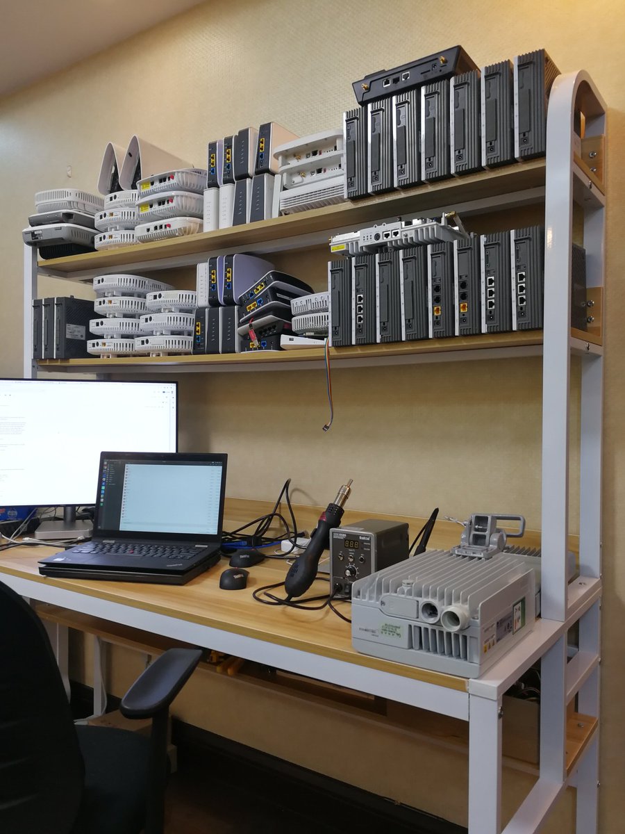 Part of my collections of 2G/3G/4G (GSM/WCDMA/TDS-CDMA/LTE) small cells, pico cells and femtocells. Believe it or not, there are more than 60 base stations in the picture. Enough for a hands on lab for telecom security training.