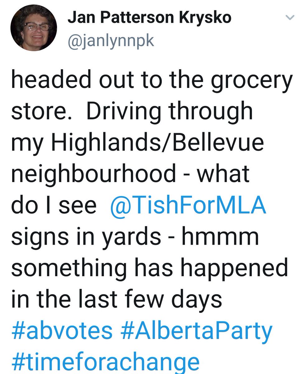 TeamTishProuse's tweet photo. Thank you @janlynnpk for your support! It is because of Highlands-Norwood residents like you that I dedicate myself to our community. We deserve to have our voices heard. I and the @AlbertaParty will ensure that it is. #community #abvote #abpoli #yeg https://t.co/mSiqhR70DZ