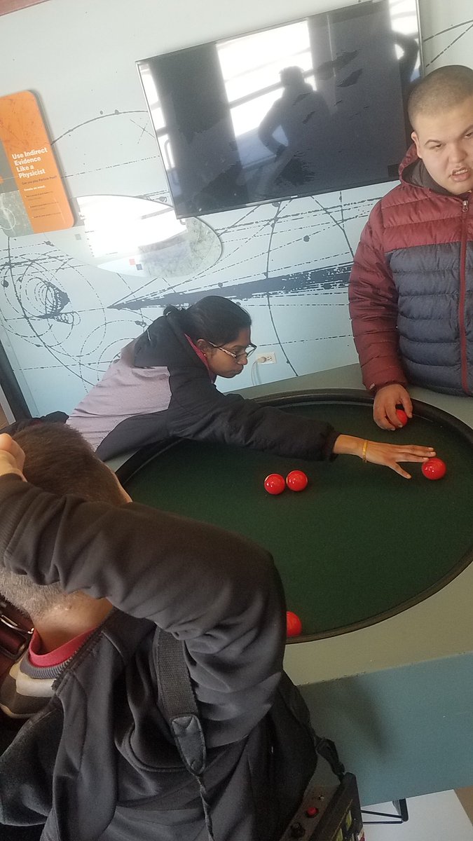 ChrAncSTEPS's tweet photo. Our young adults couldn't get enough of @Fermilab's Lederman Science Center! So many fun, hands on science exhibits. https://t.co/pJcXiCqb56