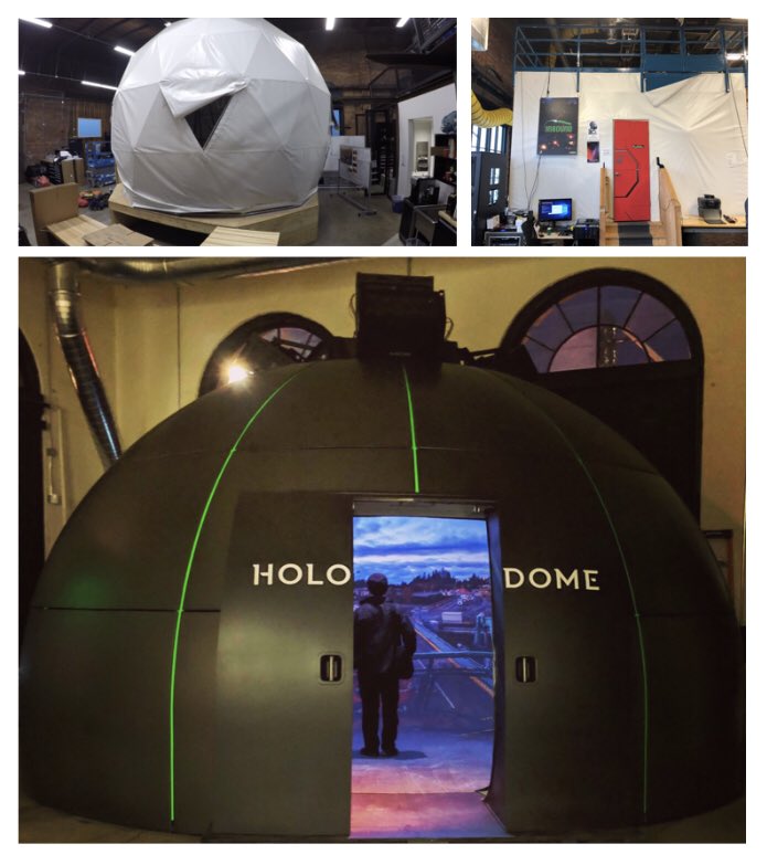 holodome360's tweet photo. From R&amp;D to Product, here’s a blog post detailing the story behind the development of the Holodome by Vulcan Inc #Social #Immersive #Storytelling #Collaboration @VulcanInc @VulcanFilms https://t.co/wJdbCm75cY https://t.co/YIyilxkLIo