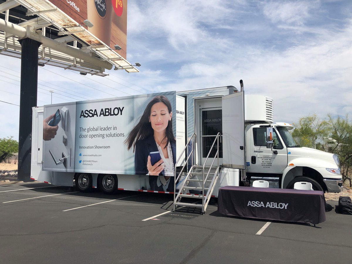 assaabloyesh's tweet photo. Spotted in #phx: one of our Innovation Showrooms. Find out how @ASSAABLOYtours can bring #Solutions2u! https://t.co/Vvc4J96tE6 https://t.co/aDeULGrkzS